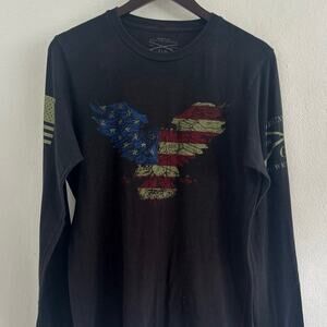 Grunt Style Freagle unisex Long Sleeve T-Shirt Sz m PROUDLY PRINTED IN THE USA